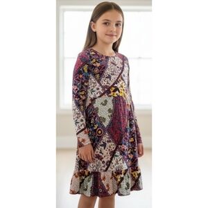 Xhilaratiom Multipattern Boho Dress Size L (10/12)